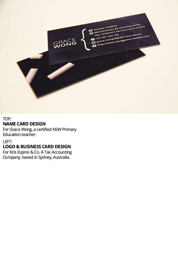Grace Wong Name Card design